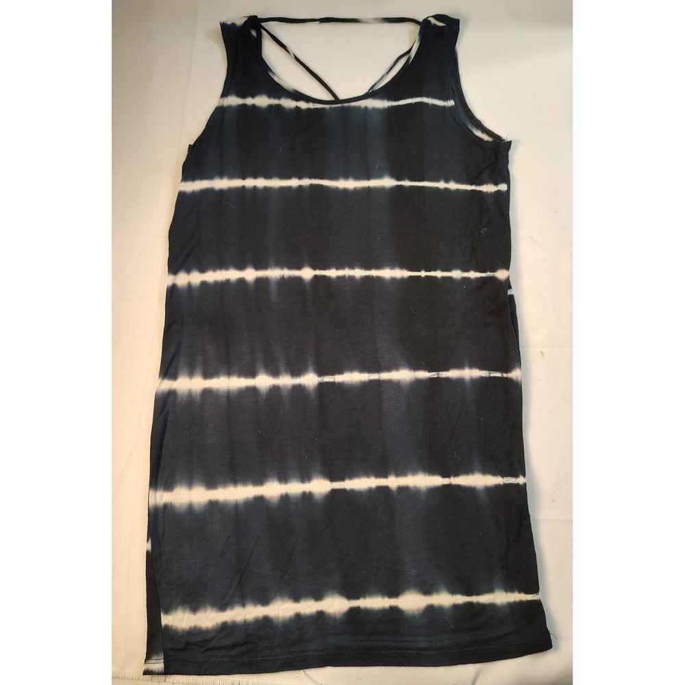 Lani California Boho‎ Tie Dye Strappy V-Back Mini Dress Vacation Beach Resort M